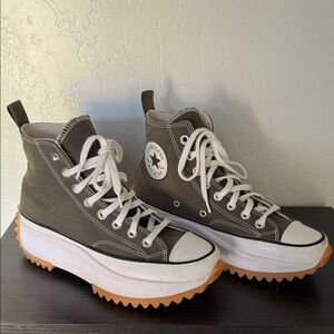 Converse Olive High-Top Platform Sneakers | Women’s 8